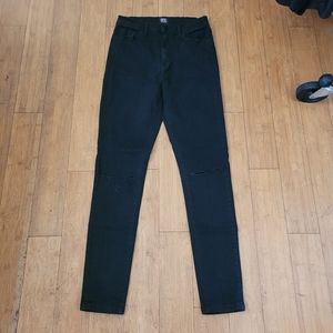 EUC urban outfitters Black Twig High rise distressed slit jeans Size 28